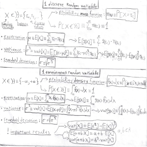 Random Variables: Discrete & Continuous - Lecture Notes