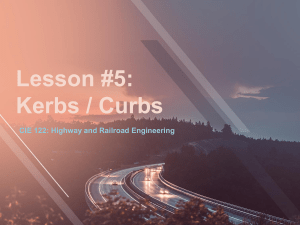 Kerbs/Curbs in Highway Engineering