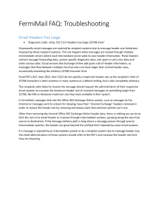 FermiMail FAQ: Email Header Size Troubleshooting