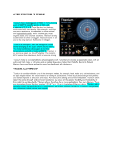 Titanium: Atomic Structure, Properties & Alloys