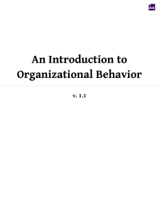 Organizational Behavior Textbook v1.1