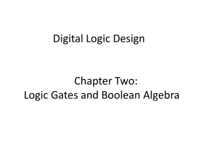 Digital Logic Design: Logic Gates & Boolean Algebra