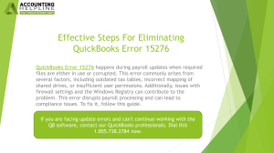 Fix QuickBooks Error 15276: Payroll Update Guide