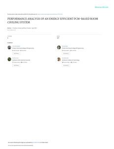 PCM-Based Room Cooling System Performance Analysis