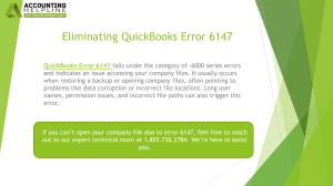 QuickBooks Error 6147: How to Fix It