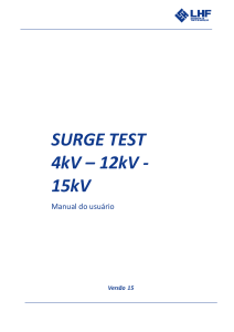 Manual do Usuário Surge Test 4kV-12kV-15kV