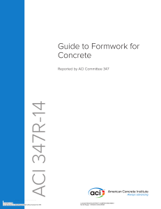 Guide to Formwork for Concrete ACI 347R-14