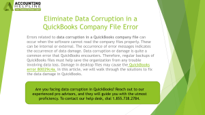 QuickBooks Data Corruption: Causes & Solutions