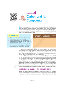 Carbon and Its Compounds: Covalent Bonding