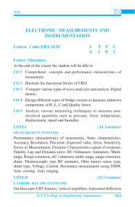 Electronic Measurements & Instrumentation Course Syllabus