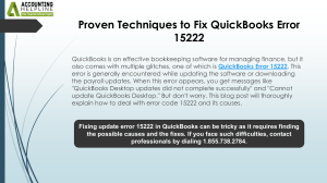 Fix QuickBooks Error 15222: Proven Techniques