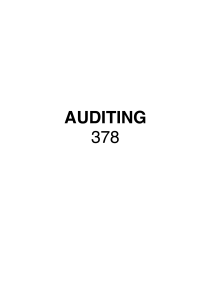 Auditing Course Material: Principles & Process