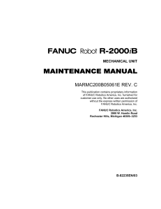 FANUC Robot R-2000iB Maintenance Manual