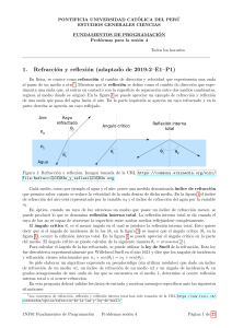 Problemas de Programación: Refracción, Reflexión y Póker