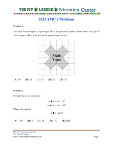 2022 AMC 8 Math Exam Problems