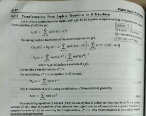 Laplace to Z-Transform in DSP