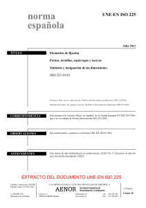 UNE-EN ISO 225: Elementos de Fijación