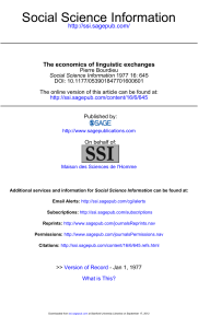 Economics of Linguistic Exchanges: Bourdieu's Analysis