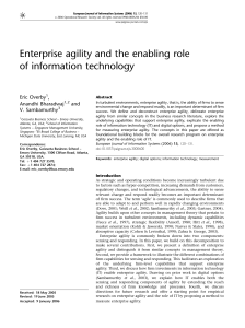 Enterprise Agility & IT: A Research Foundation