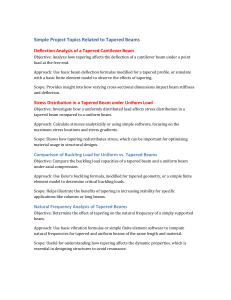 Tapered Beam Project Topics: Deflection, Stress, Buckling