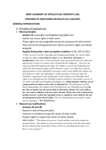 Intellectual Property Law Summary