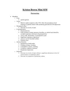 Morphine & Ondansetron Pharmacology Mini SIM