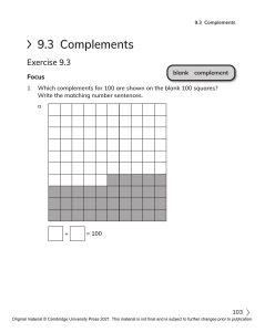 Complements to 100 and 1000 Math Worksheet