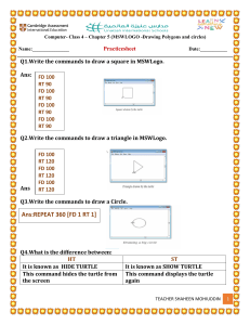 MSWLogo Drawing Worksheet: Polygons & Circles