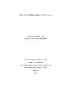 Dimensionamiento de Cables de Potencia Aislados