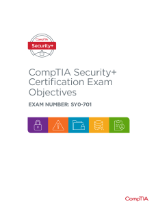 CompTIA Security+ SY0-701 Exam Objectives