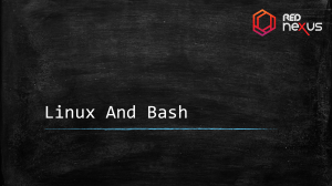 Linux and Bash Scripting Basics