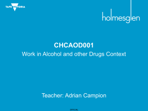 Alcohol & Other Drugs Context Presentation