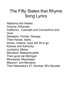 50 States That Rhyme Song Lyrics