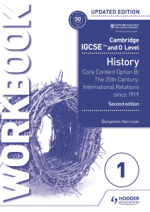 Cambridge IGCSE History Workbook: 20th Century Relations