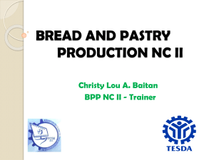 Bread & Pastry Production NC II Training Module