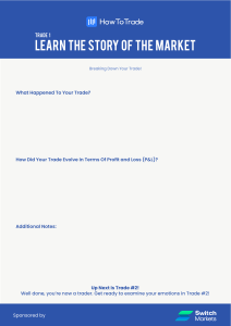 Trade Analysis Worksheet: Learn the Story of the Market