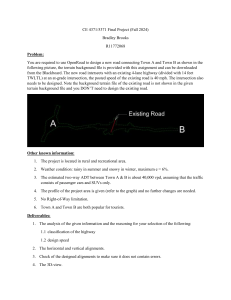 Road Design Project Assignment