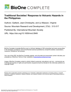 Volcanic Hazards Response in Philippines