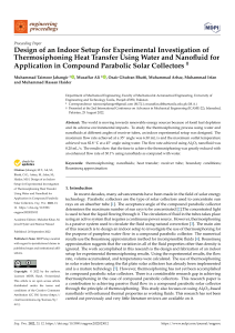 Thermosiphoning Heat Transfer in Solar Collectors