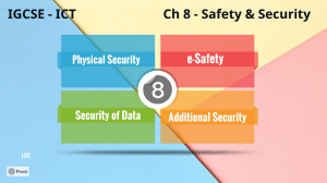 ICT Safety & Security: E-Safety, Data Protection