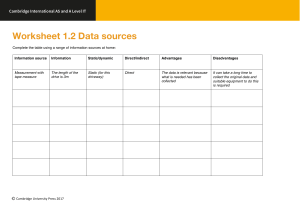 Worksheet 1.2 Data Sources