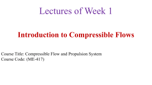 Compressible Flow Lecture Notes