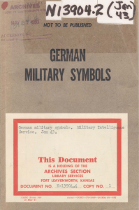 German Military Symbols: Intelligence Document