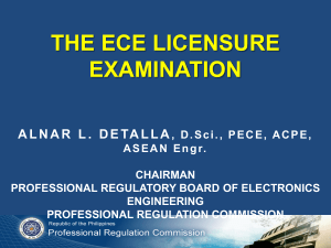 ECE & ECT Licensure Exam Regulations & Syllabi