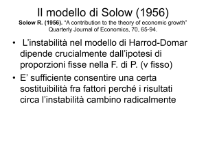 Modello di Solow: Crescita Economica