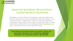 QuickBooks Reconciliation Guide