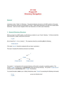 UNIX Directory Navigation Project
