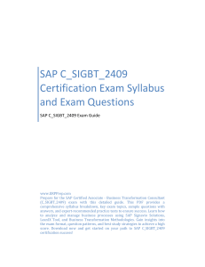 SAP C_SIGBT_2409 Certification Exam Guide