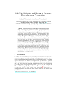 SlideWiki: Corporate Knowledge Sharing via Presentations