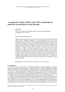 FPGA vs CGRA for Deep Learning Hardware Acceleration